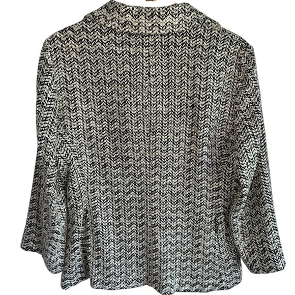 LAFAYETTE 148 Textured Tweed Blazer Suit Jacket | Tan Black Cream | 14 - Picture 2 of 5